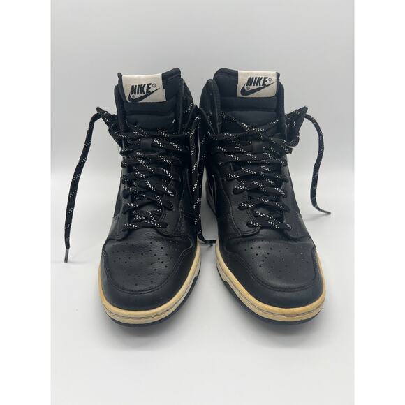 Nike Shoes - Nike Black Dunk Sky Hi Hidden Wedge Essential Leather Sneaker Size 8